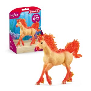 Schleich 70756 Bayala Étalon Licorne de Feu Elementa - Figurine Cheval à la Crinière et Queue Transparentes - pour Garçons et Filles - Cadeau pour Enfants à Partir de 5 Ans