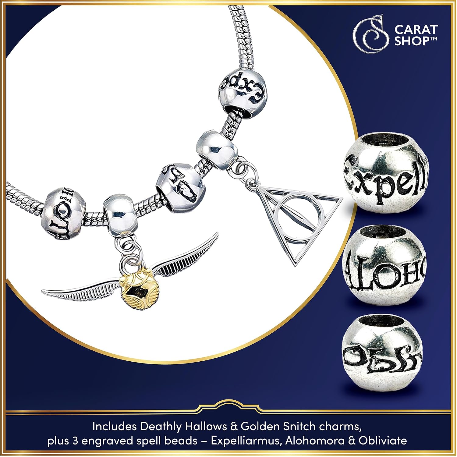 HARRY POTTER — Bracelet à breloques plaqué argent – Image 2
