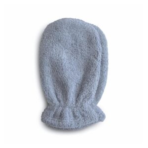 Mushie Lot de 2 Gants de Bain | Débarbouillettes Pour Adultes Et Enfants | Utilisation Unisexe | 100% Coton | Accessoires de Salle de Bain | (Tradewinds-Bleu)