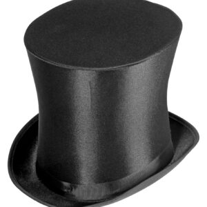 Widmann 01893 Cylindre brillant en satin Mixte - Adulte, Noir, Taille Unique