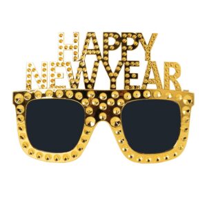 P'tit Clown - 24433 - Lunettes Happy New Year - or - Nouvel An, Réveillon, Photobooth