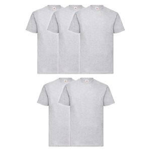 Fruit of the Loom - Valueweight - T-Shirt manches courtes - Homme - Gris (Heather Grey) - M