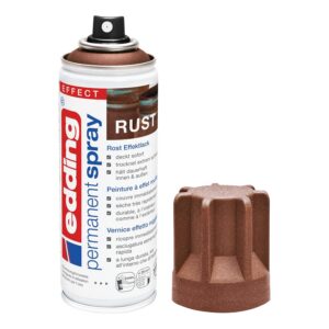 edding 5200 spray permanent - effet rouille mat - 200 ml - peinture acrylique pour peindre ou décorer verre, métal, bois, céramique, plastique, toile - peinture acrylique en aérosol
