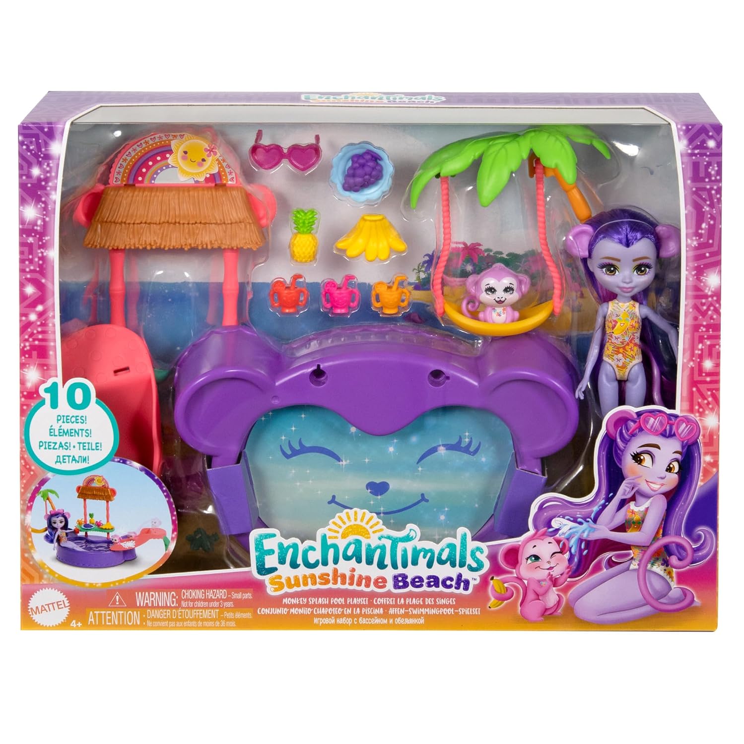 ENCHANTIMALS — Coffret Piscine Singe avec Poupée 15,3 cm – Image 6