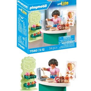Playmobil 71540 Stand de gaufres - Comprend Un Personnage, Un comptoir de Vente, des Cupcakes et Bien Plus Encore - MyLife - Dès 5 Ans