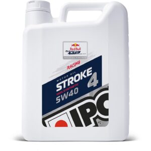 IPONE - Huile Moteur Moto 4 Temps Stroke 4 5W40 - Lubrifiant 100% Synthétique avec Esters - Optimisation des performances – Protection Maximale - Bidon 4 Litres