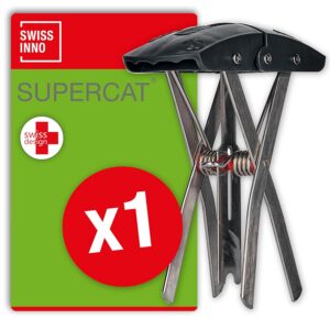 SWISSINNO Piège à Taupes SuperCat - Ultra-Efficace avec Taux de Capture Élevé - Déclencheur Unique - Facile à Utiliser, Sûr et Réutilisable - Attrape-Taupes Fiable