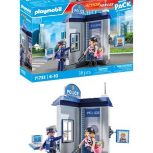 Playmobil | Action Heroes | Salle d'enquête de la Police | Jouet de Police | Jouet pour Enfants à partir de 4 Ans | 71733