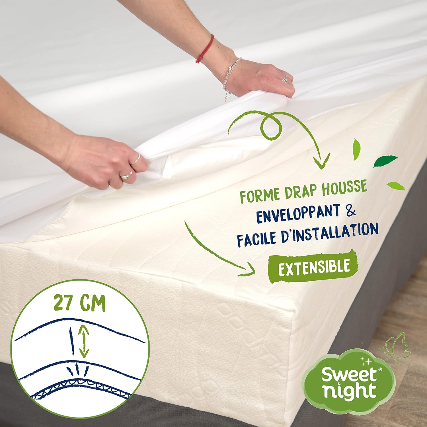 SWEET NIGHT — Protège-matelas imperméable 90x200 cm – Image 3
