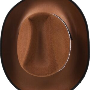 Alternative view of P'TIT CLOWN — Chapeau Cowboy en Feutre Marron Adulte