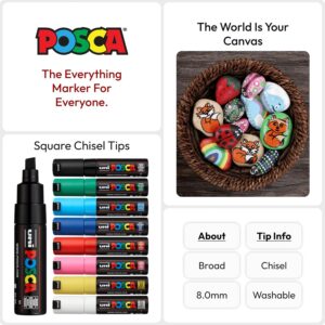 Alternative view of UNIBALL POSCA PC8K — Pochette de 8 Marqueurs peinture