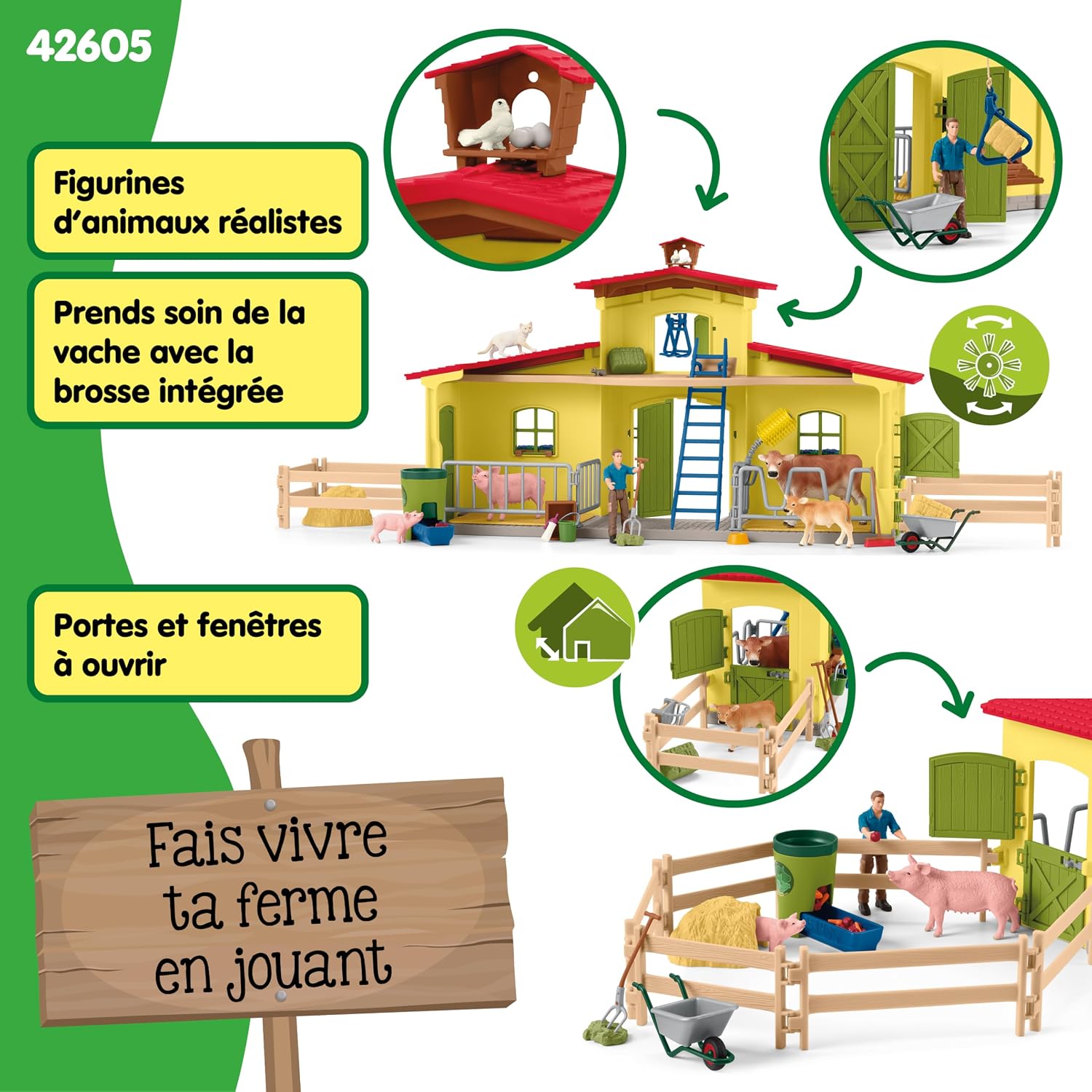 SCHLEICH Farm World 42605 — Coffret Ferme éducative 92 pièces – Image 2
