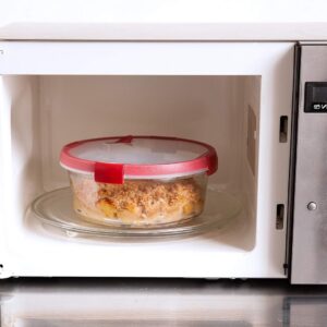 Alternative view of CURVER Smart Cook — Récipient rond en verre 1,2 L Rouge