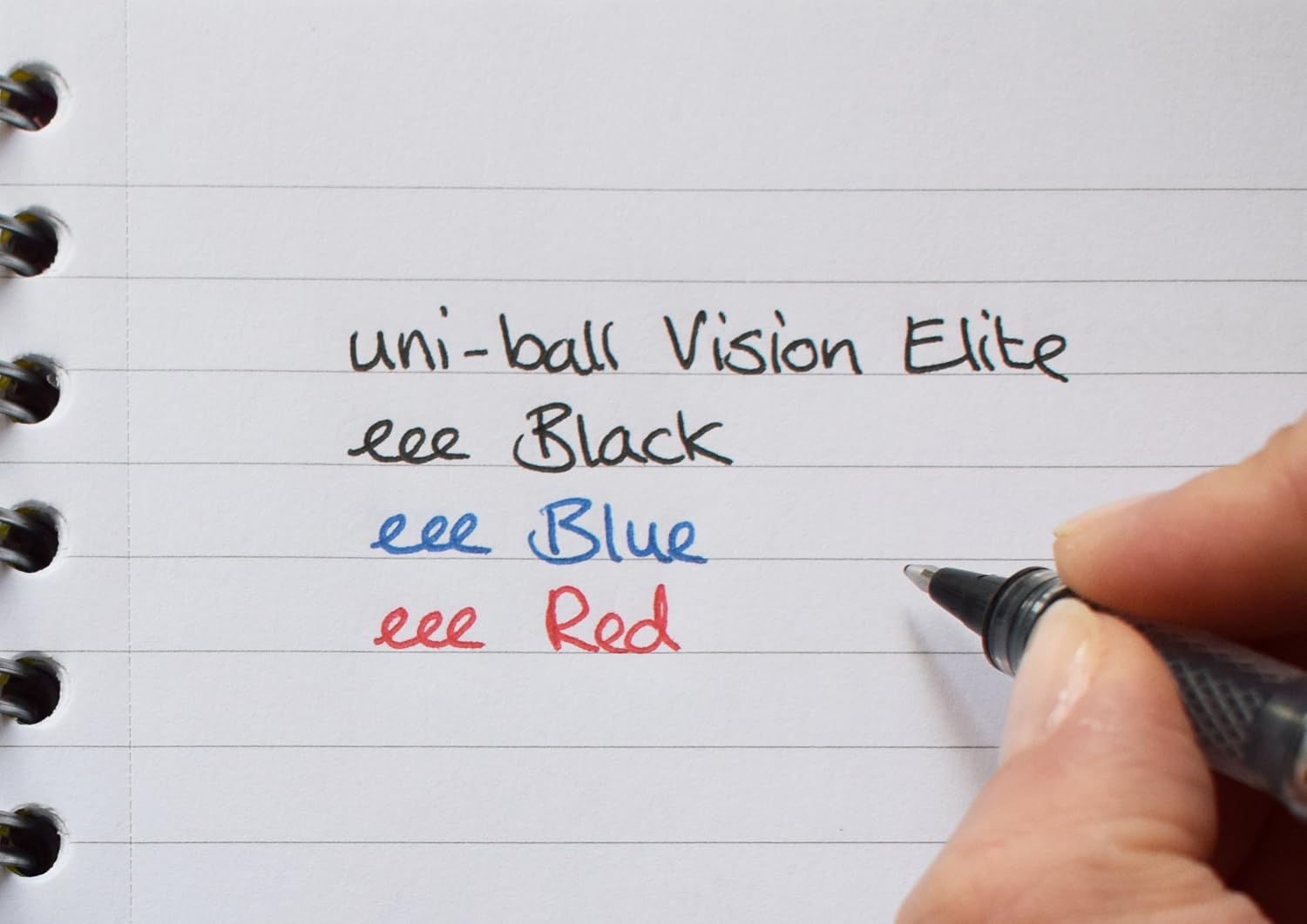 uni-ball Vision Elite UB-200 Lot de 3 stylos à bille à pointe moyenne 0,8 mm pour écriture manuscrite, dessin, art et coloriage Bleu – Image 4