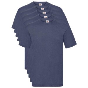Fruit of the Loom Valueweight 5 Pack, T-Shirt Homme, Bleu (Vintage Heather Navy VF), Small