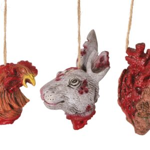 P'tit Clown - 22577 - Tête d'animal ou Organe à Suspendre - Modèle Aléatoire - Décoration Halloween - Accessoire de Fête Effrayant pour Maison Hantée - Ambiance Terrifiante et Réaliste