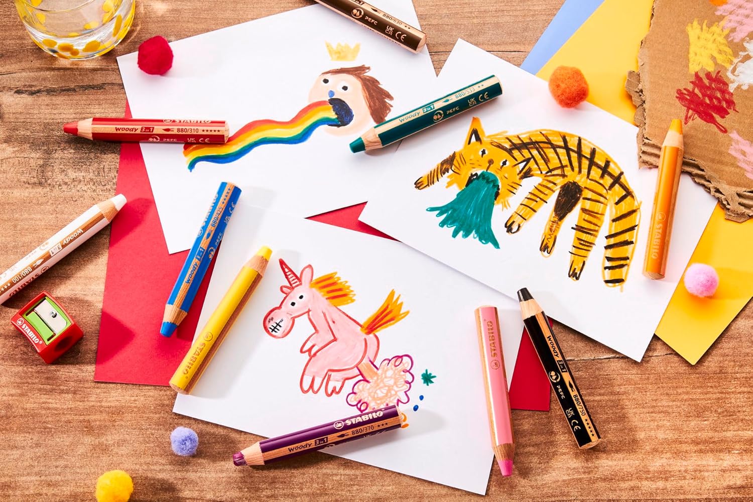 STABILO woody 3-in-1 — Étui de 10 Crayons + Taille-crayon – Image 5