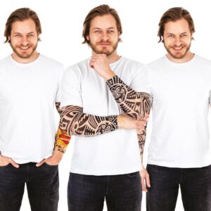 P'tit Clown- Manches Faux Tatouages-modèle aléatoire, 18590, Multicolore, 42 x 10