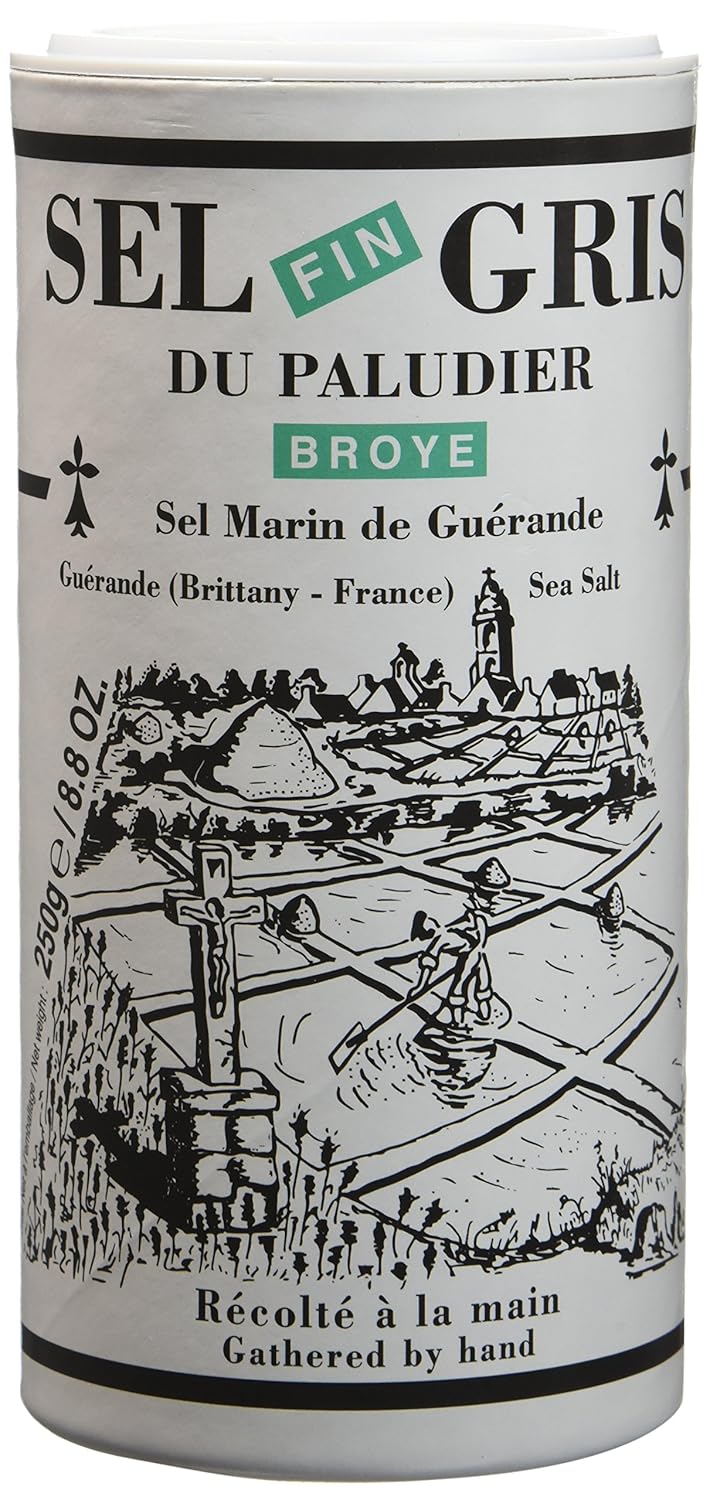 ERIC BUR Sel Fin Gris du Paludier de Guérande Boîte Verseuse 250 g - Lot de 6