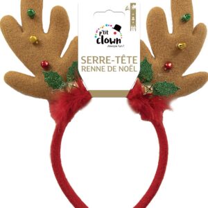 Alternative view of P'TIT CLOWN — Serre-tête Noël Adulte Renne