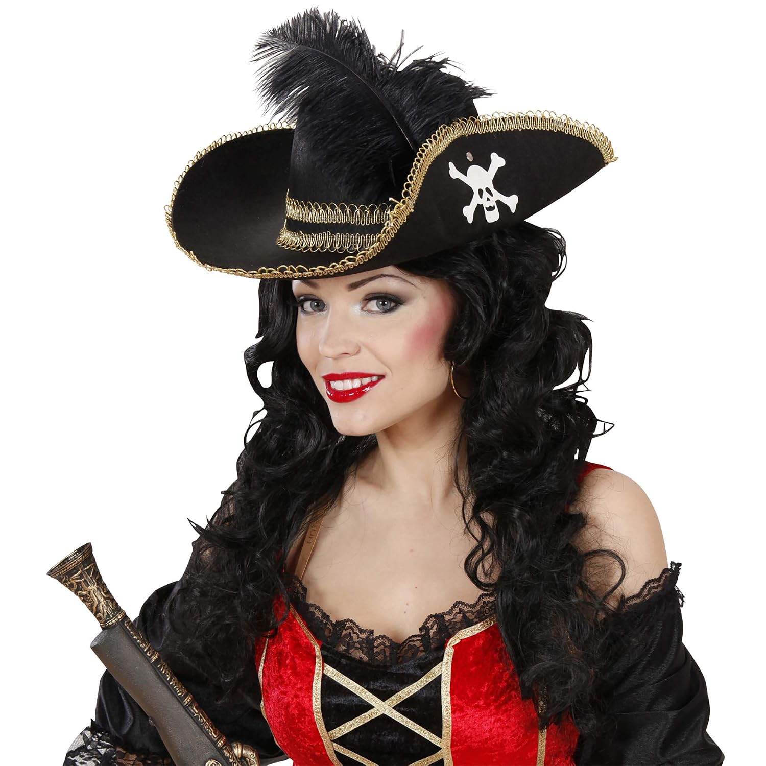 WIDMANN MILANO PARTY FASHION — Chapeau de pirate noir – Image 4
