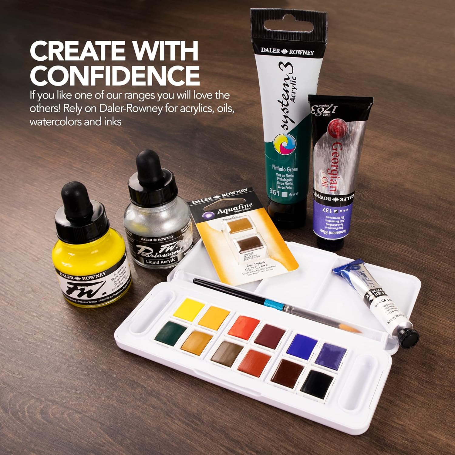 DALER ROWNEY FW — Set d'encres acryliques fluo 6 x 29,5 ml – Image 6