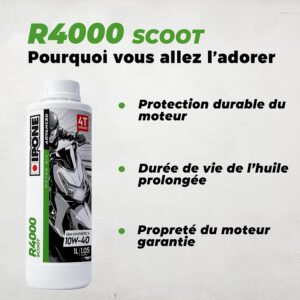Alternative view of IPONE Scoot 4 10W40 — Huile Moteur Scooter 4 Temps 1L