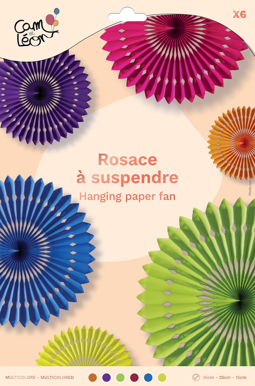 P'TIT CLOWN — Lot de 6 Rosaces Métallisées à Suspendre – Image 2