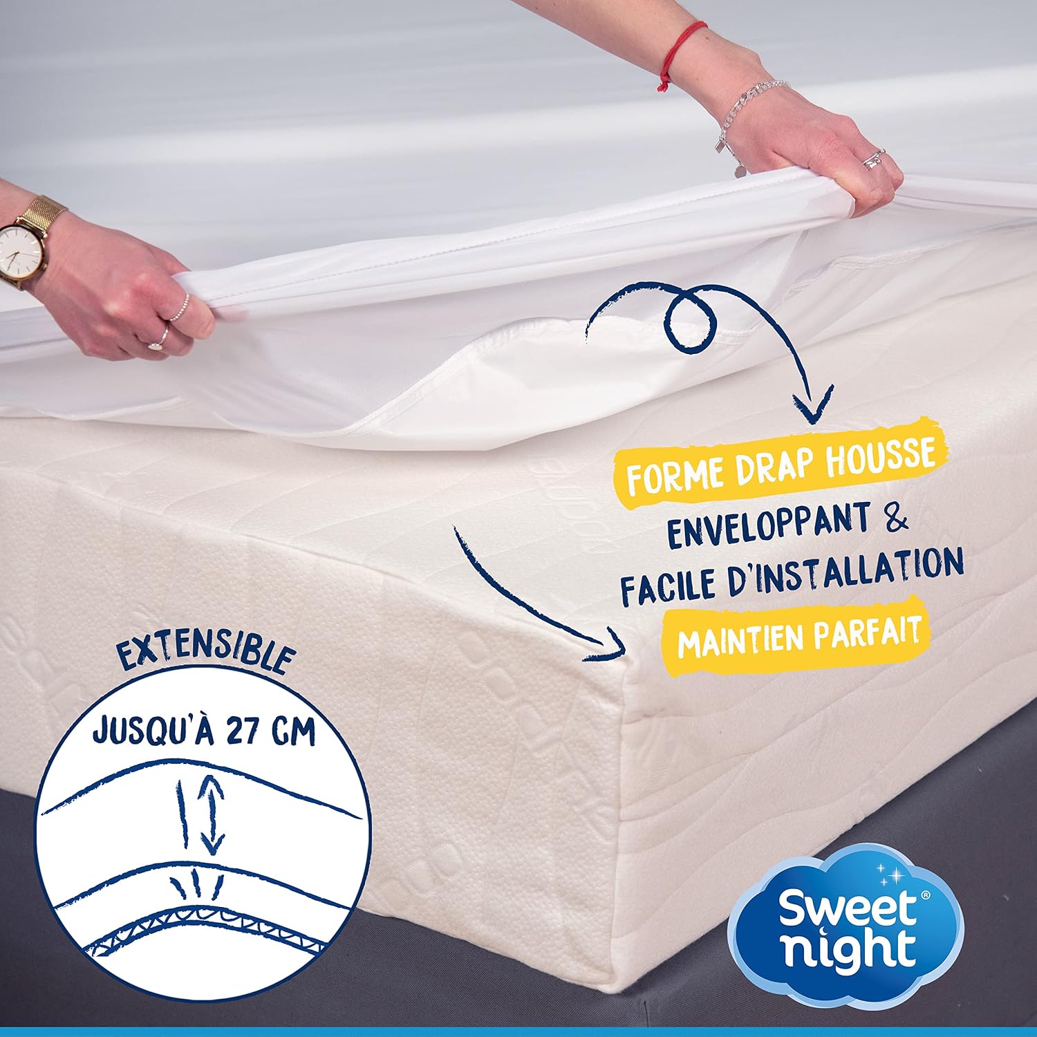SWEET NIGHT — Protège-matelas imperméable 90x200 cm – Image 3