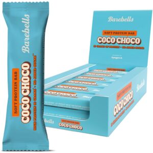 Barebells Barres protéinées - Délicieuses barres protéinées douces au chocolat - Faible en sucre, 16 grammes de protéines, sans huile de palme - Soft Bar Coco Choco, 12 x 55 g')