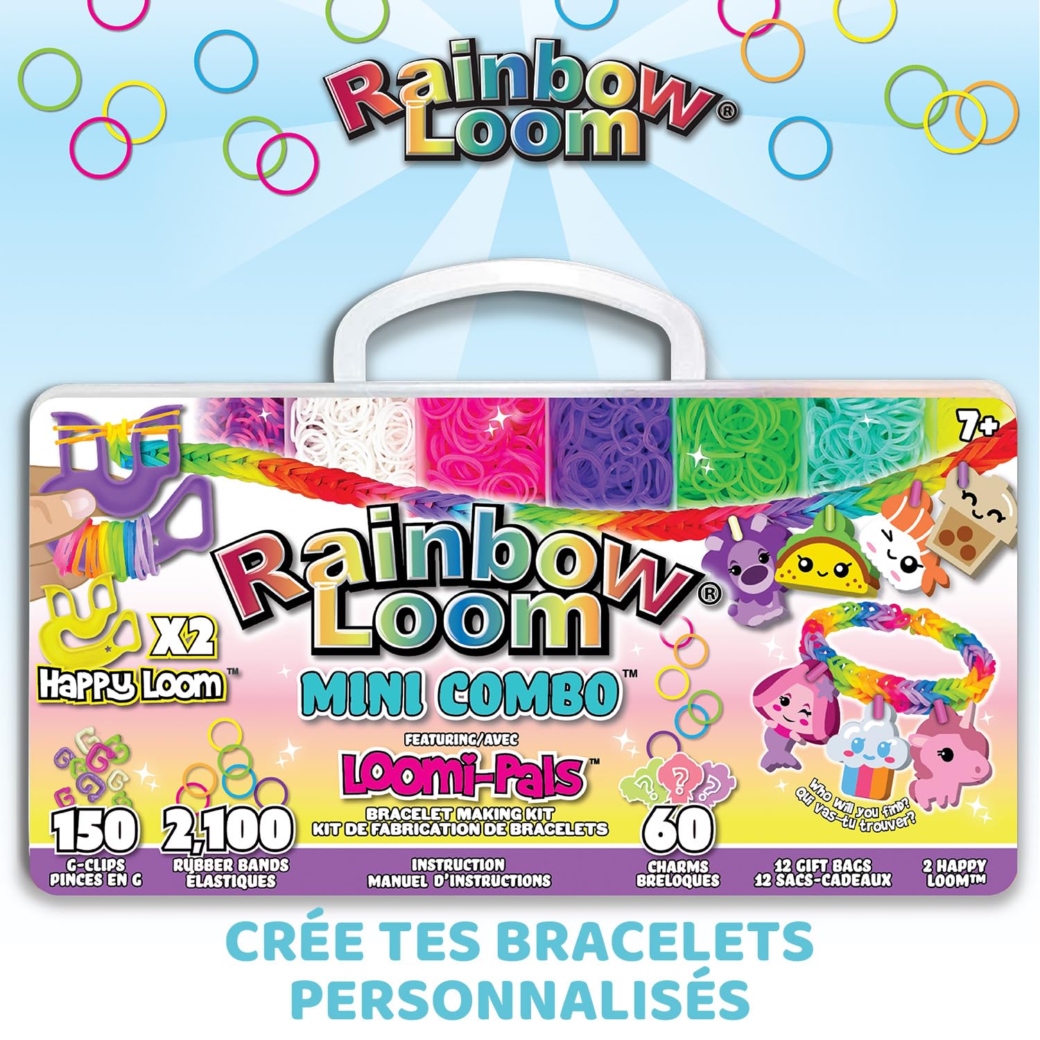 BANDAI Rainbow Loom Loomi Pals — Coffret Bracelets 2100 élastiques – Image 2