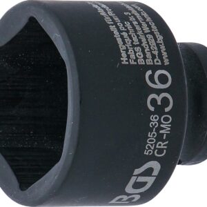 BGS 5205-36 | Douille à choc, six pans | 12,5 mm (1/2") | 36 mm