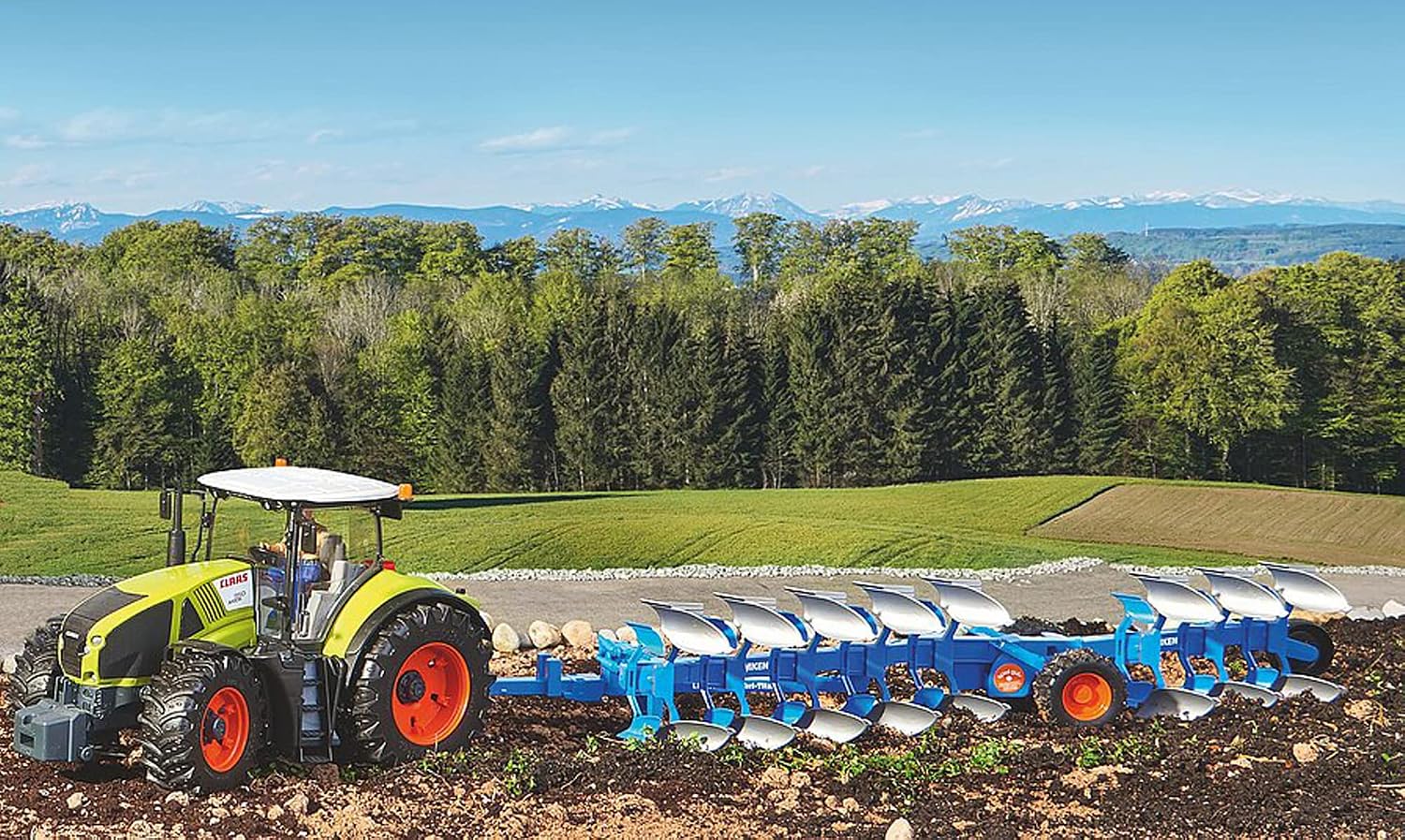 bruder 02250 - LEMKEN Charrue réversible semi-portée Vari-Titan, remorque de tracteur, ferme, charrue – Image 3
