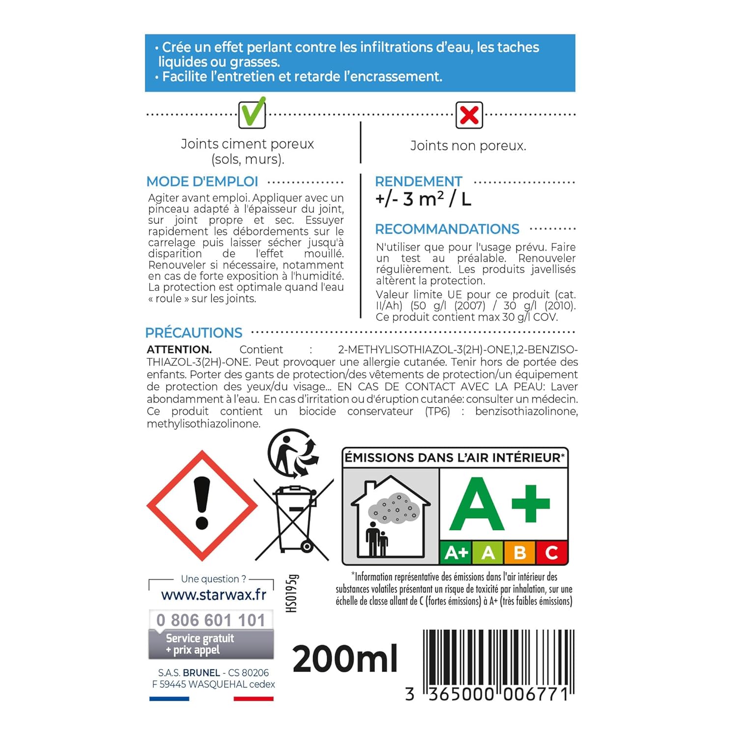 STARWAX — Imperméabilisant pour Joints 200ml – Image 6