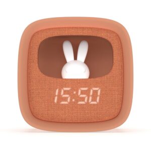MOB Billy Clock — Réveil veilleuse enfant motif lapin chocolat