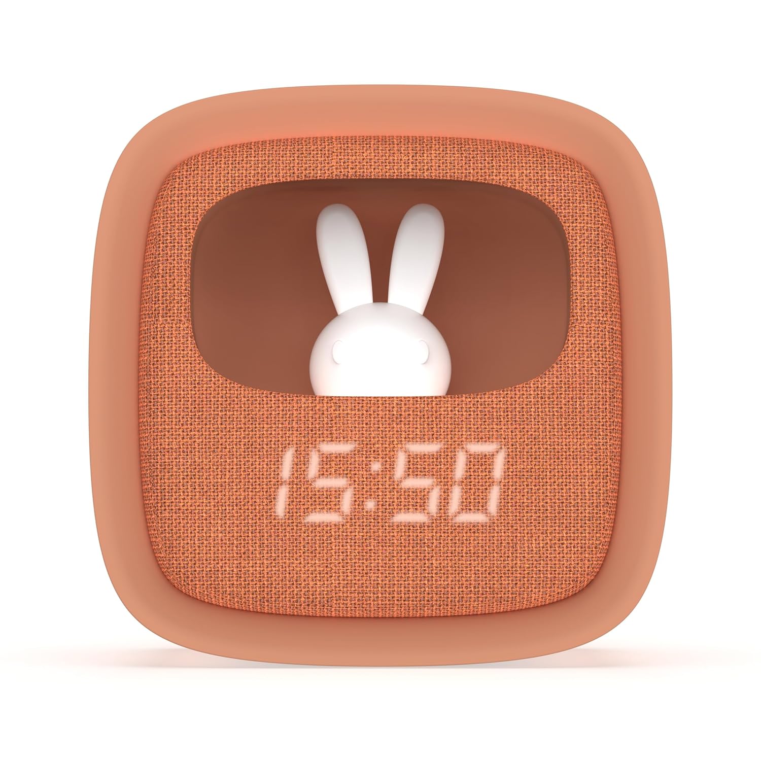 MOB Billy Clock — Réveil veilleuse enfant motif lapin chocolat
