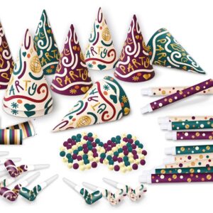 P'TIT CLOWN - Kit Cotillons Sachet - Multicolores - Couleur Aléatoire - Accessoires de Fête Amusants - Parfaits pour Nouvel An, Noël (Kit cotillons sachet 10 personnes)