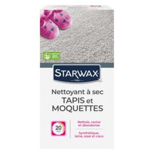 STARWAX Nettoyant à Sec pour Tapis et Moquettes - 500g - Idéal pour Nettoyer et Raviver les Tapis et Moquettes - Pour Fibres Synthétiques et Naturelles, 1 Unité (Lot de 1)