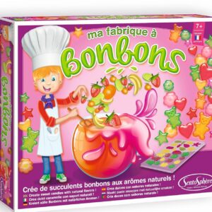 SentoSpère - MA FABRIQUE A BONBONS - Création de bonbons aux arômes naturels - Kit atelier créatif enfant - A partir de 7 ans - Fabriqué en France, Rose