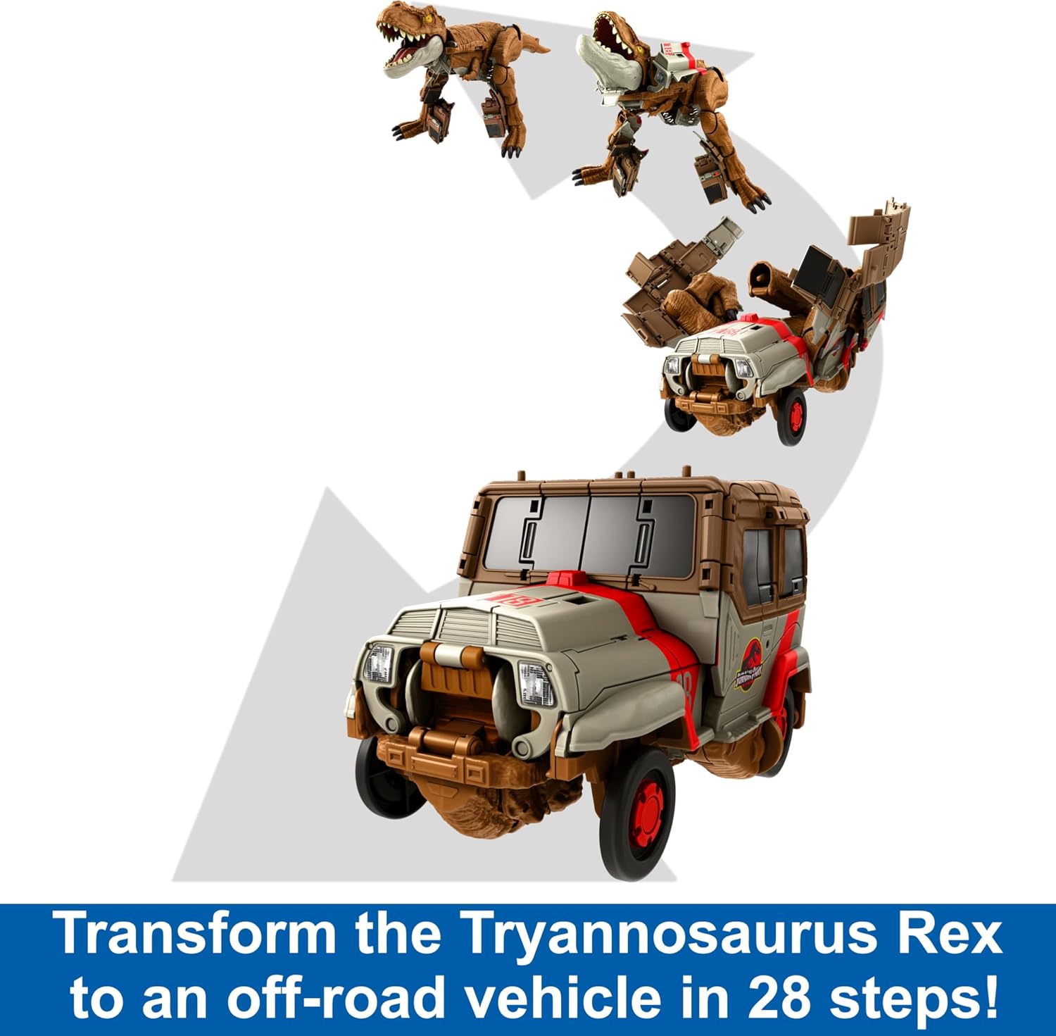 MATTEL Jurassic World — Figurine 2-en-1 Tyrannosaure Transformable – Image 3