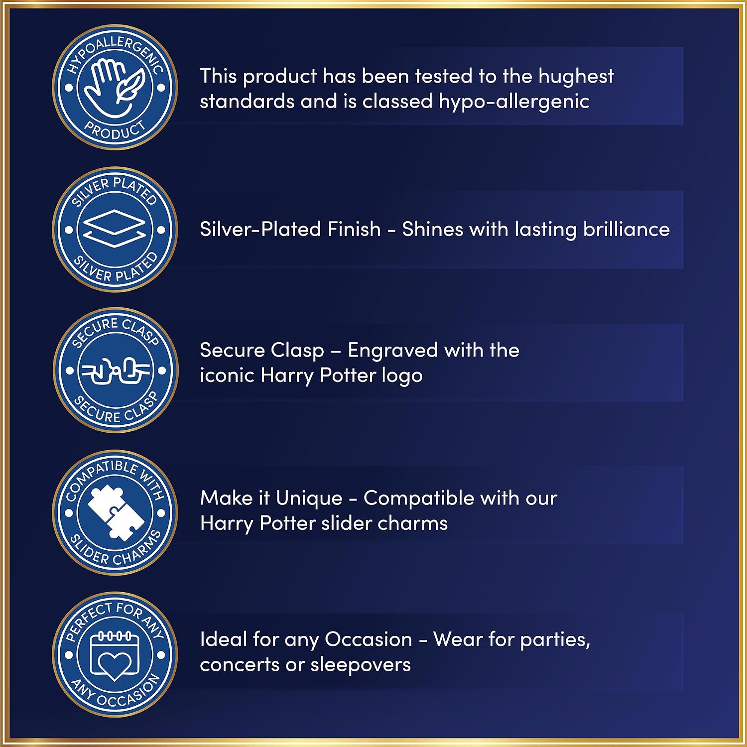 HARRY POTTER — Bracelet à breloques plaqué argent – Image 3