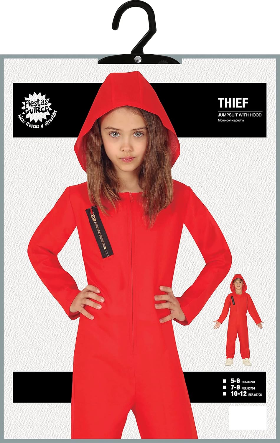 FIESTAS GUIRCA — Costume de Convicto Enfant 7-9 ans Rouge – Image 6