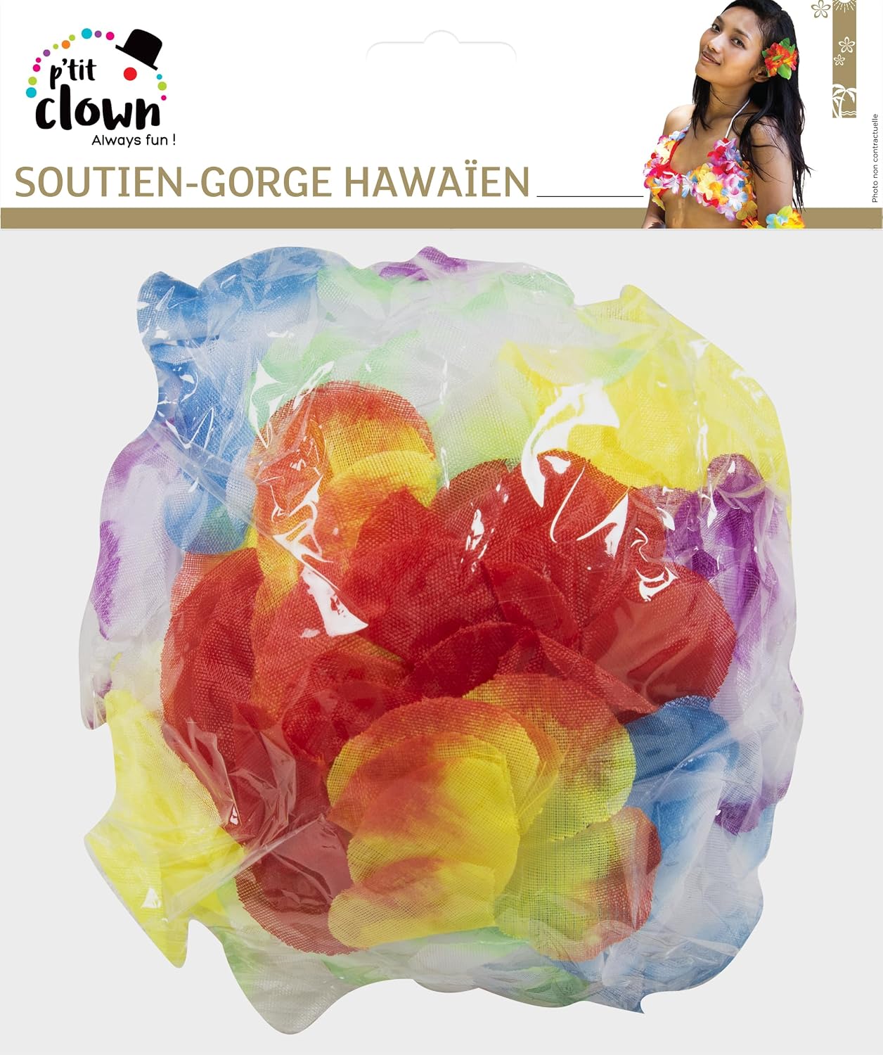 P'TIT CLOWN — Soutien-Gorge Hawaïen à Fleurs Multicolore – Image 2