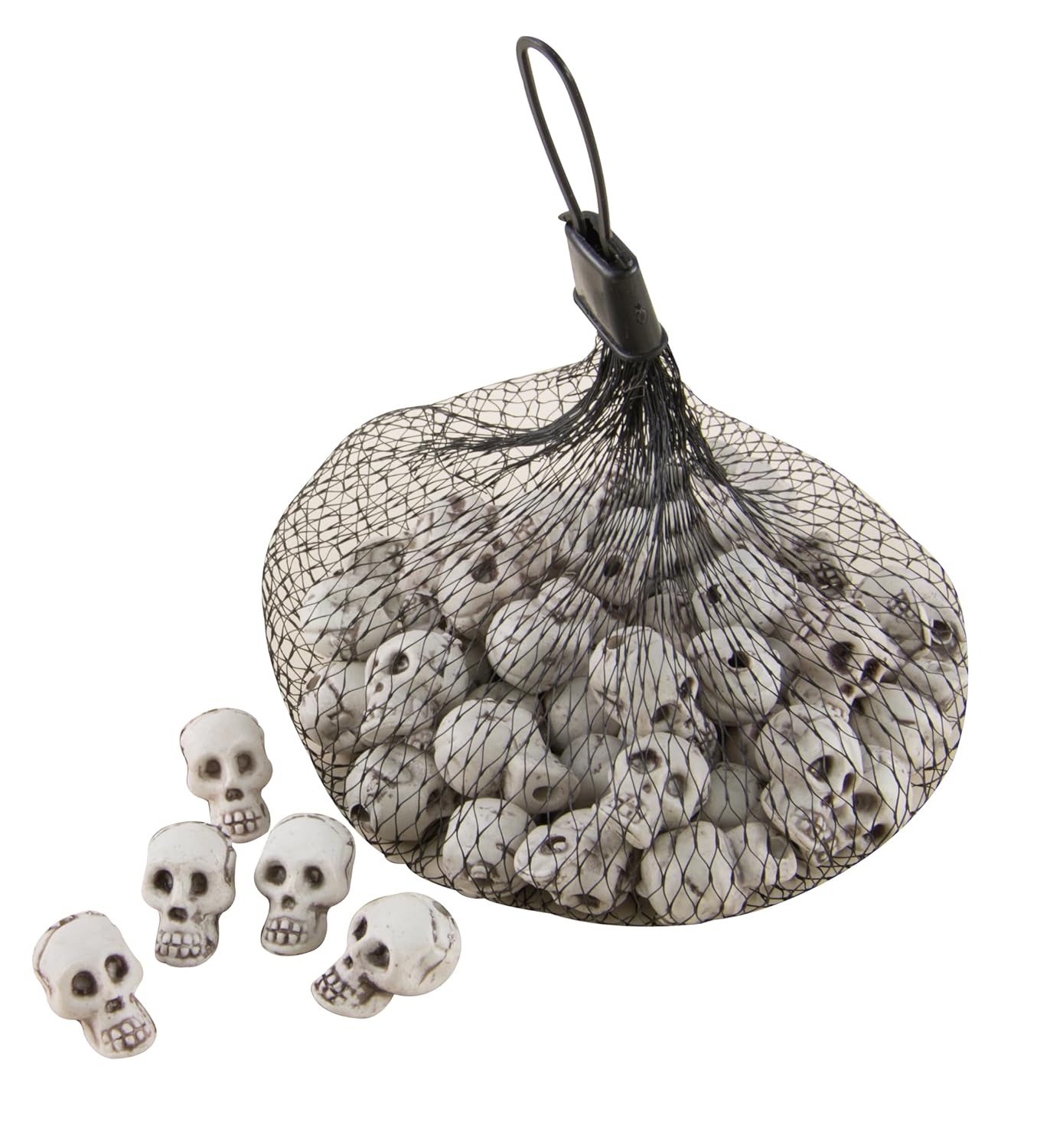 P'TIT CLOWN — Filet de 50 Mini Crânes en Plastique