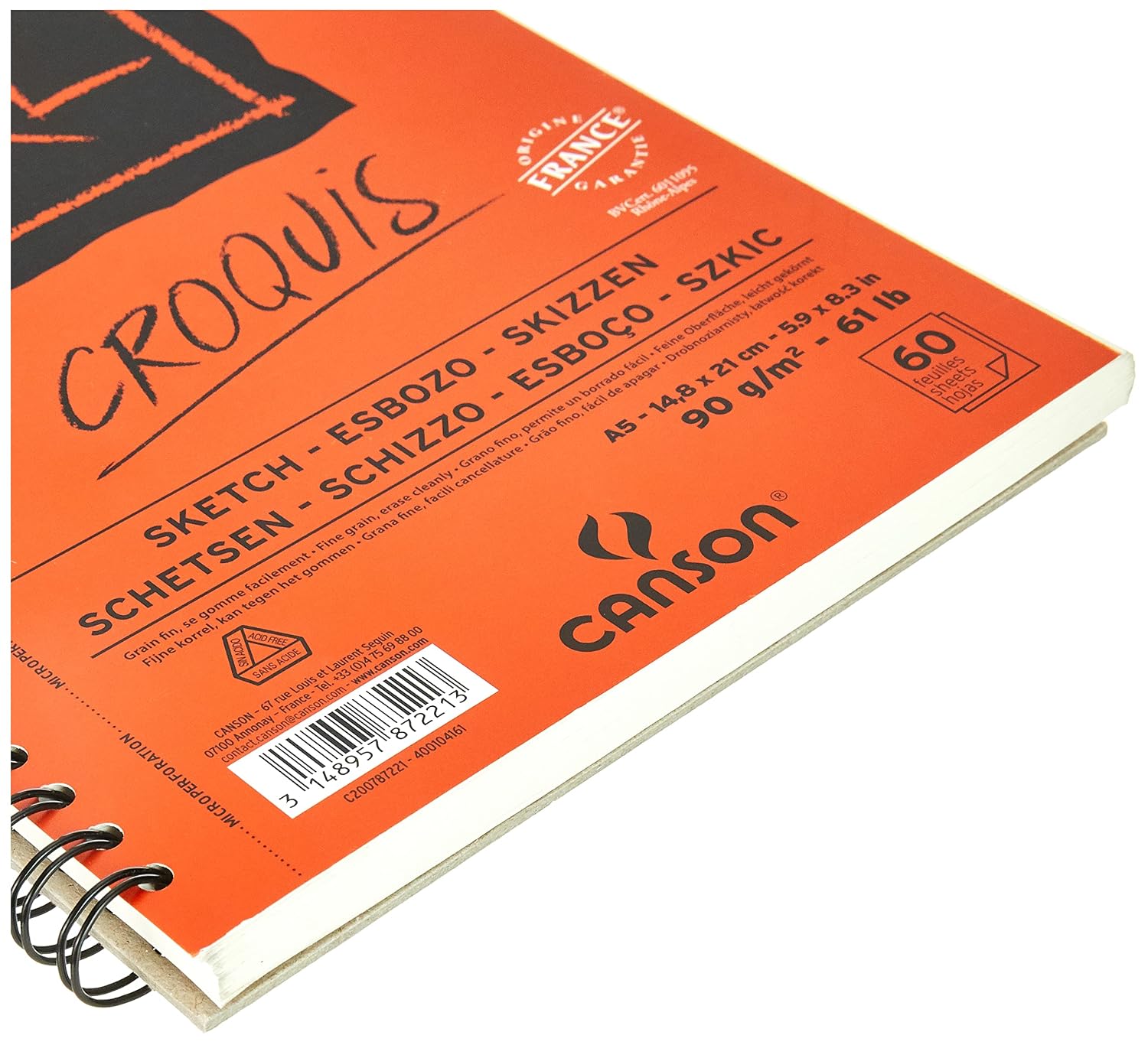 CANSON Croquis XL — Album de 60 Feuilles à Spirale – Image 2