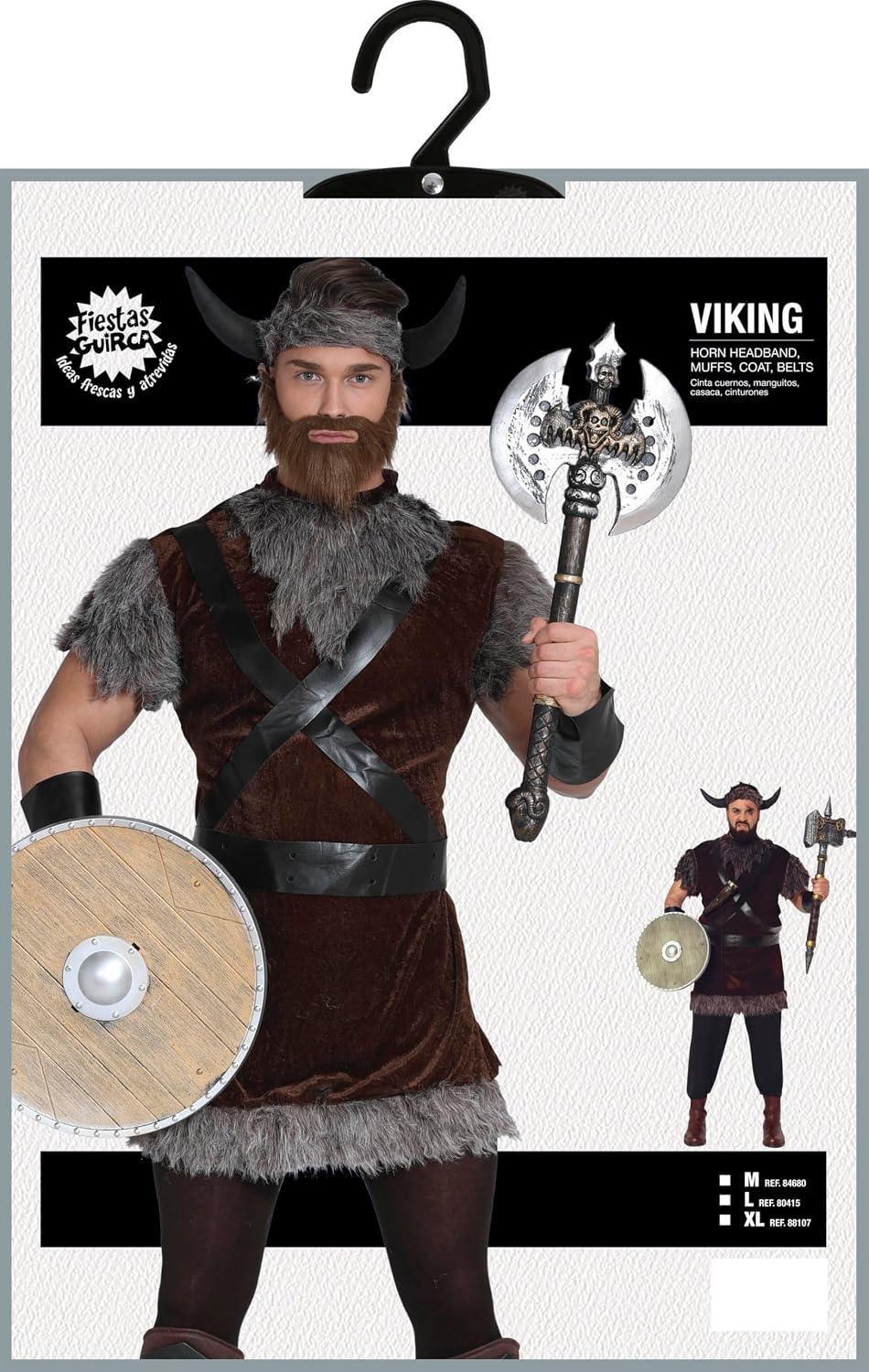 FIESTAS GUIRCA — Costume de Guerrier Viking Homme Taille S 46-48 – Image 6