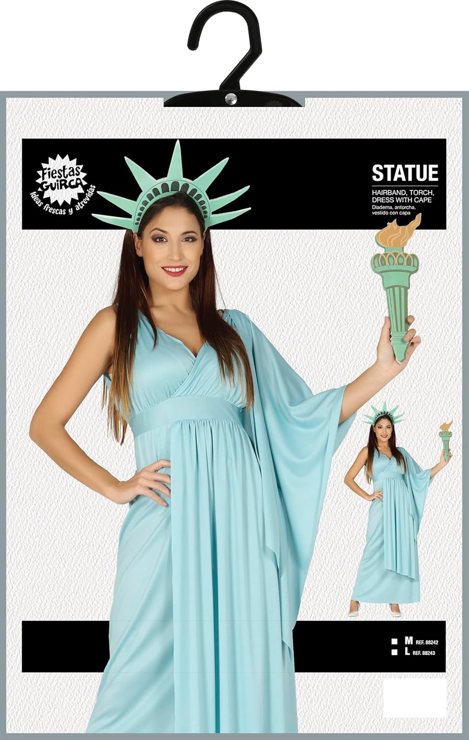 FIESTAS GUIRCA — Costume Statue de la Liberté Adulte 42-44/L – Image 6