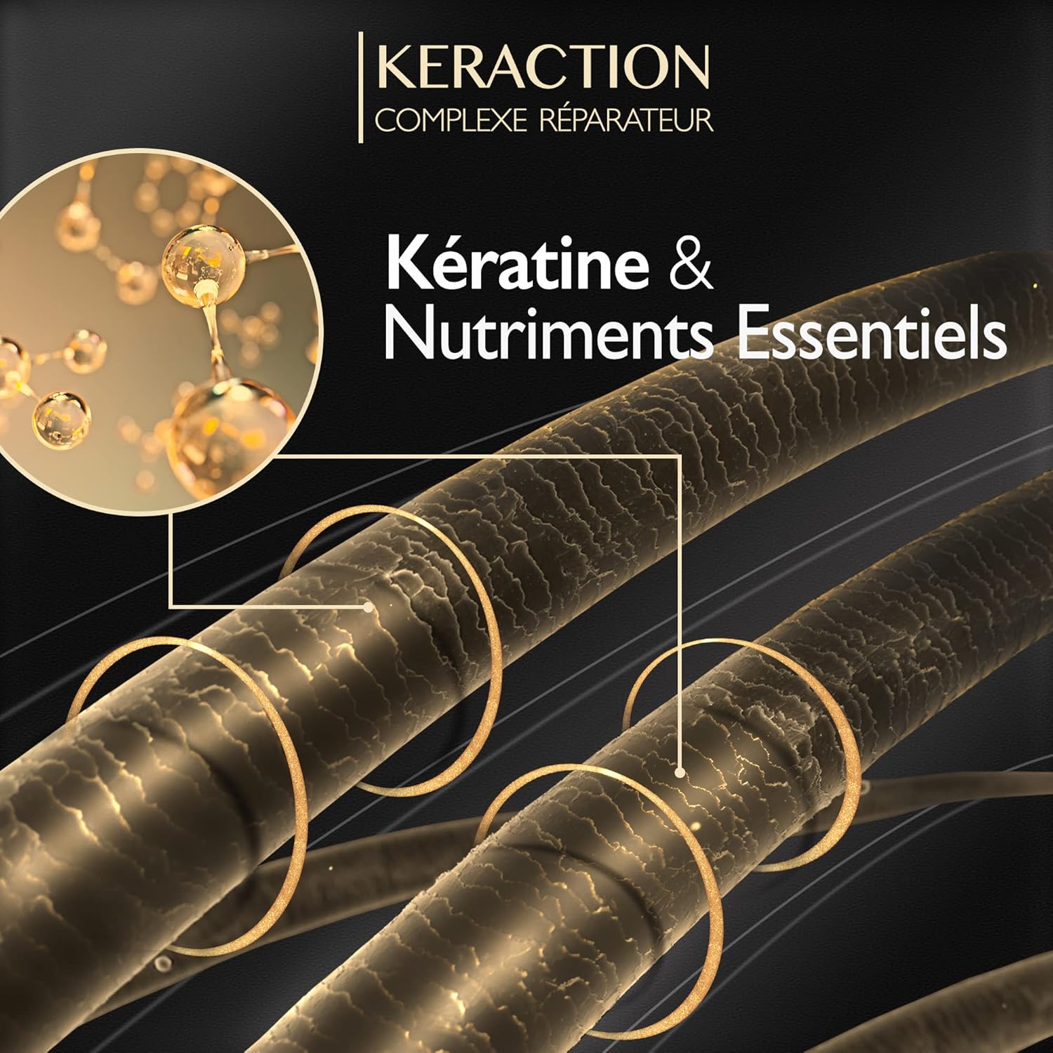 ESSENTIEL KERATIN — Shampooing réparation ultime 1000 ml – Image 2