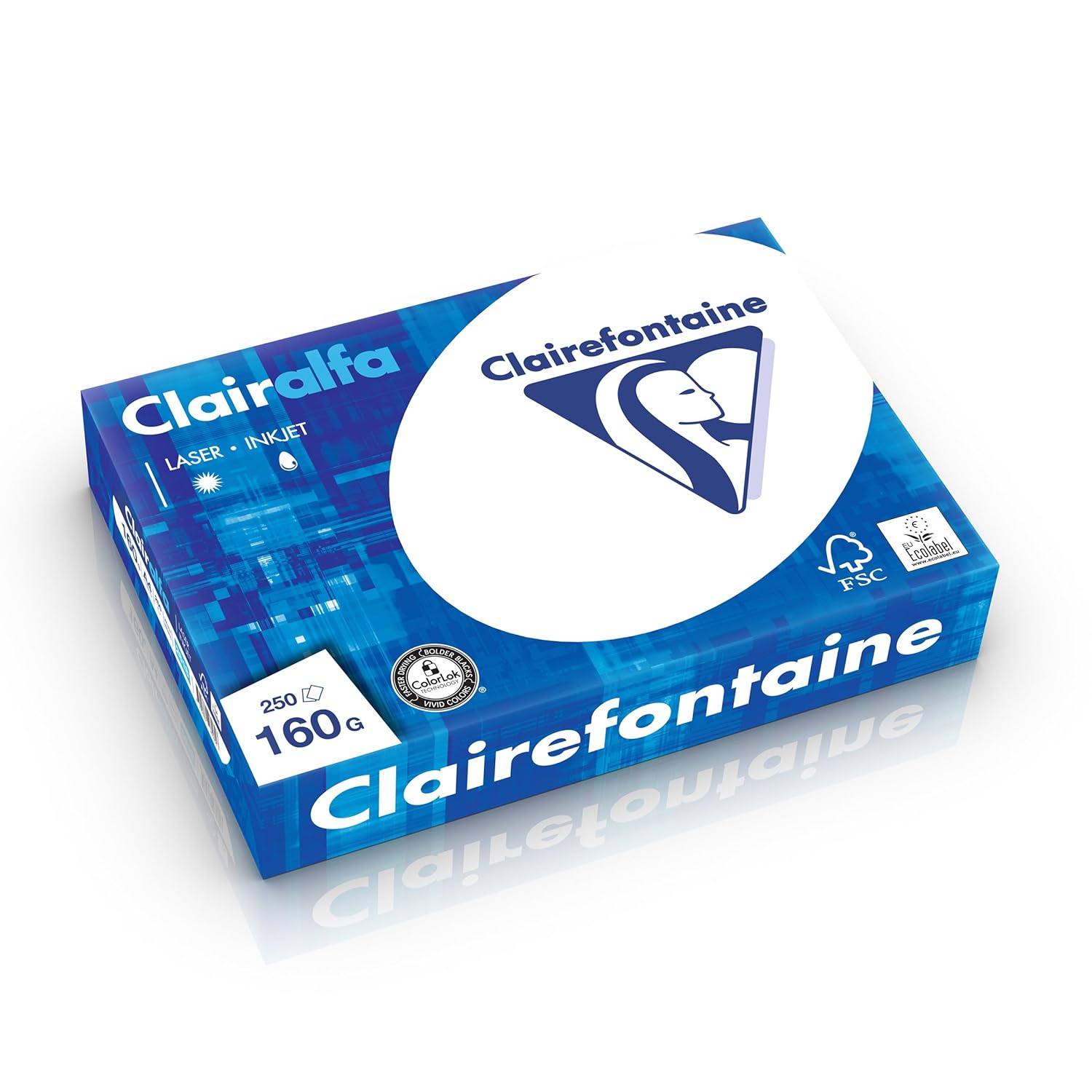 Clairefontaine 2618FFPC - Clairalfa - Lot de 4 Ramettes de Papier - A4 - Blanc