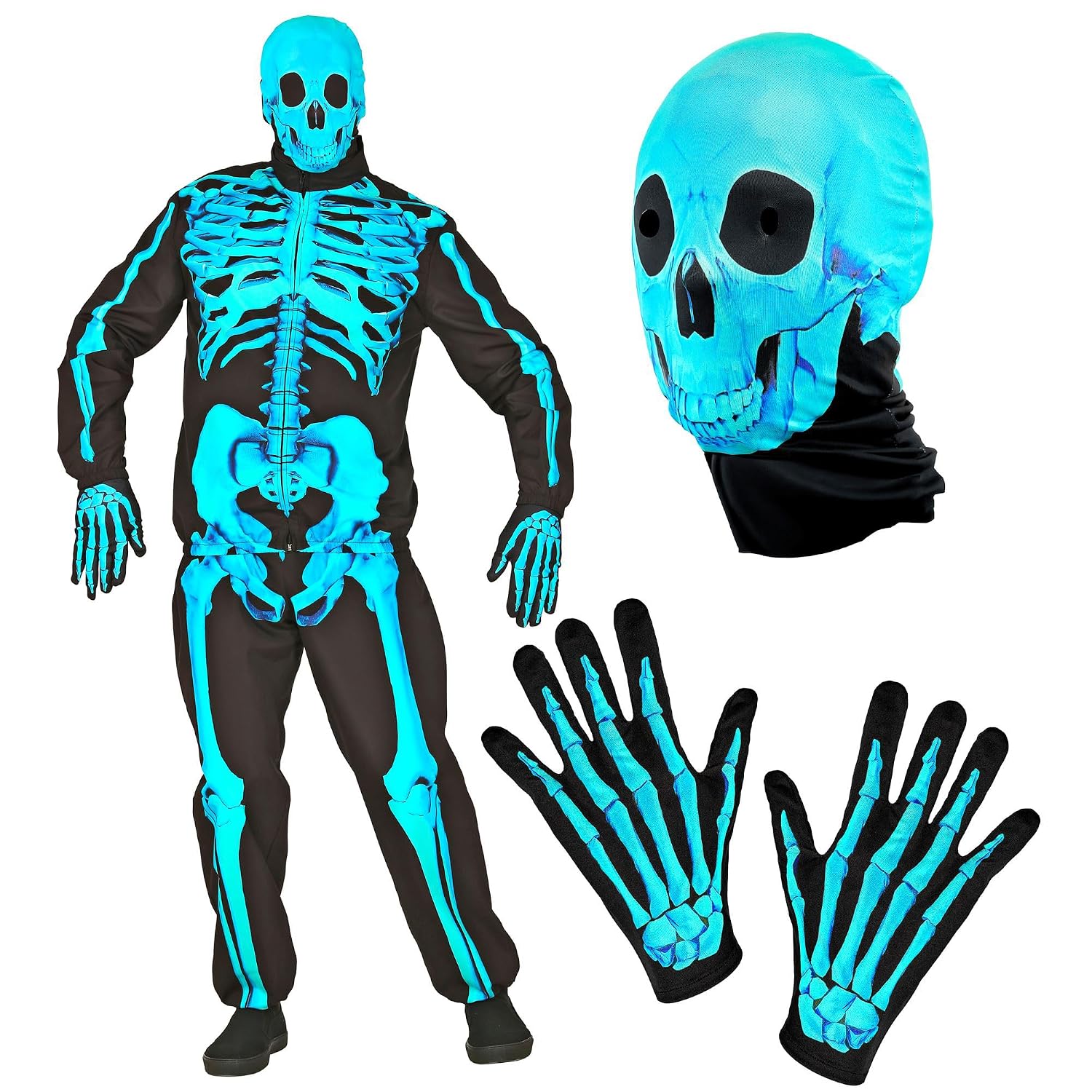 W WIDMANN MILANO — Costume squelette adulte avec masque – Image 3